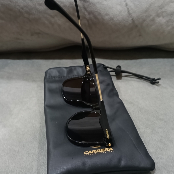 CARRERA BLACK SUNGLASSES WITH CASE NEW - Picture 2 of 6